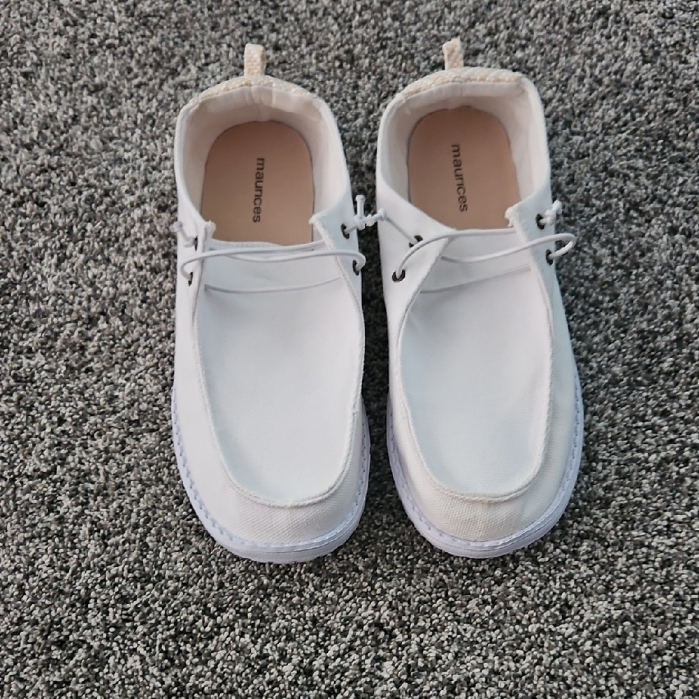 Maurices Off-White Loafers
